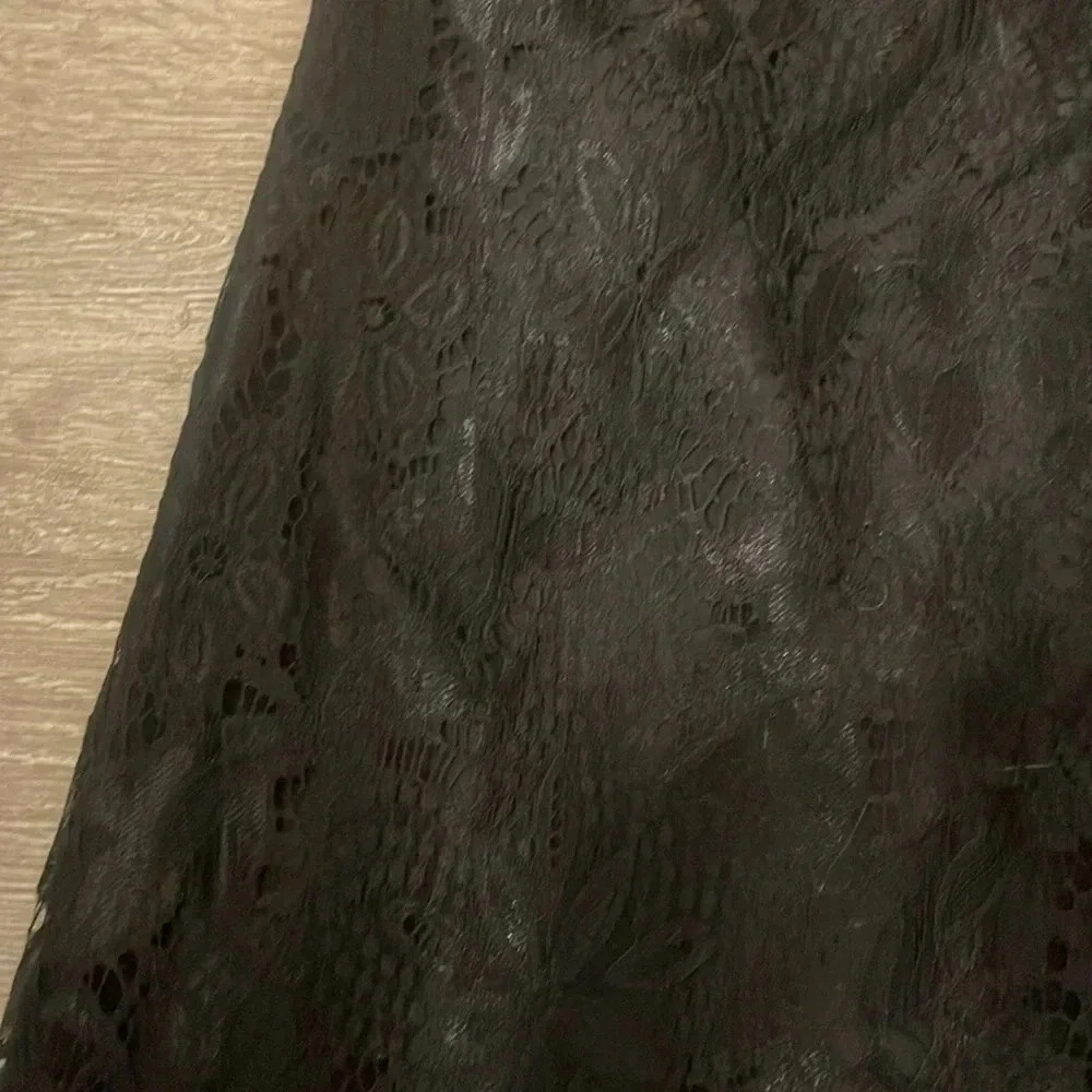 Misguided Size 10 black bodycon lace dress sleeveless - Picture 3 of 7